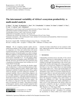 The interannual variability of Africa`s ecosystem