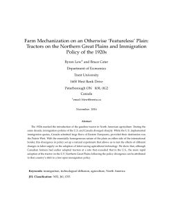 Farm Mechanization on an Otherwise `Featureless