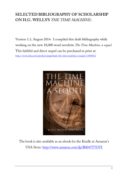selected bibliography of scholarship on hg wells`s the time machine