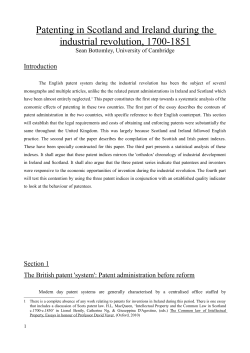 Patenting in Scotland and Ireland during the industrial revolution