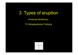 3. Types of eruption - TU Bergakademie Freiberg