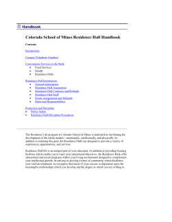 Residence Life Handbook