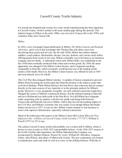 Caswell County Textile Industry