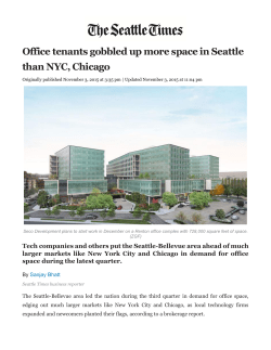 Office tenants gobbled up more space in Seattle than NYC, Chicago
