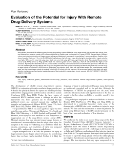 Evaluation of the Potential for Injury With Remote Drug