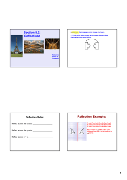 Section 9.2: Reflections Reflection Example: