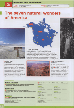 I The seven natural wonders of America