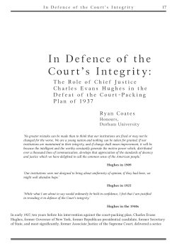 In Defence of the Court`s Integrity