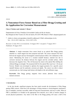 A Noncontact Force Sensor Based on a Fiber Bragg Grating and Its