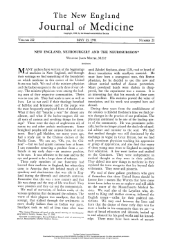 New England, Neurosurgery and the Neurosurgeon