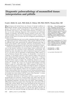 Diagnostic paleoradiology of mummified tissue