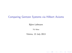Comparing Gentzen Systems via Hilbert Axioms