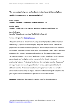 The connection between professional doctorates and the workplace