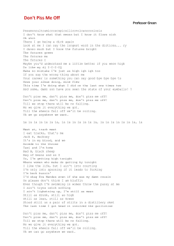 Professor Green Don`t Piss Me Off - Pisnicky