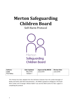 Self Harm Protocol
