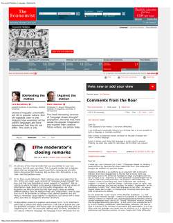 Economist Debates: Language: Statements