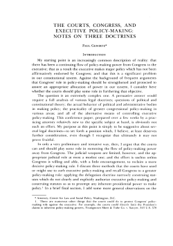 The Courts, Congress, and Executive Policy-Making