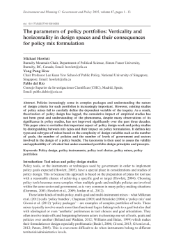 The parameters of policy portfolios: Verticality and
