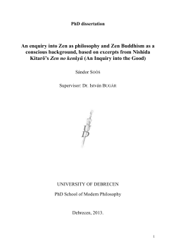 An enquiry into Zen as philosophy and Zen Buddhism as a