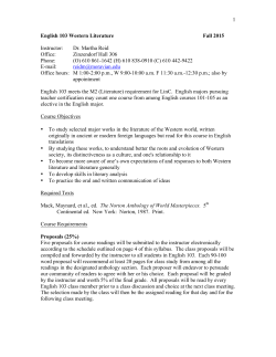 ENGL 103 - Moravian College :: Home site