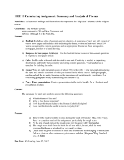 HRE 10 Culminating Assignment