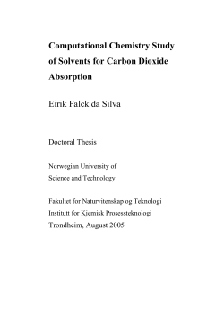 Computational Chemistry Study of Solvents for Carbon Dioxide
