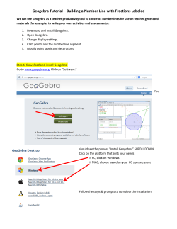 Creating Number Lines with Fractions in Geogebra