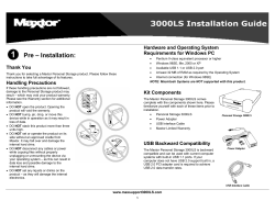 Pre &ndash; Installation