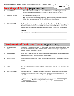 The Growth of Trade and Towns (Pages 444