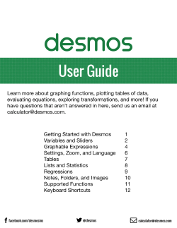 Desmos User Guide