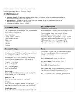 Understanding your paycheck - Estrella Mountain Community College