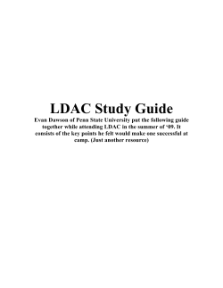 LDAC Study Guide - Dixie State University :: ROTC