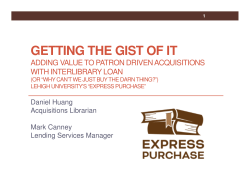 Getting the GIST of it Slides - Great Lakes Resource Sharing