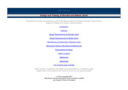 Design and Testing of Bonded and Bolted Joints