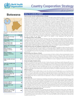 Botswana - WHO-Afro - World Health Organization