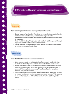 Differentiated English Language Learner Support