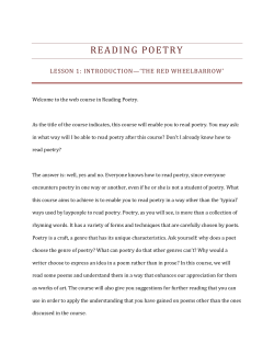 reading poetry