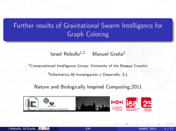 Further results of Gravitational Swarm Intelligence for Graph Coloring