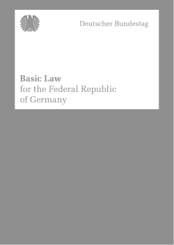 Basic Law for the Federal Republic of Germany - btg