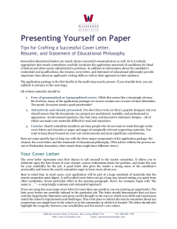 Presenting Yourself on Paper