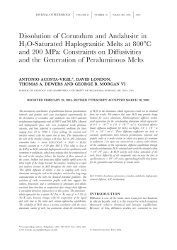 Dissolution of Corundum and Andalusite in H2O