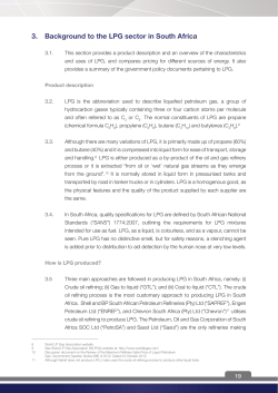 3. Background to the LPG sector in South Africa