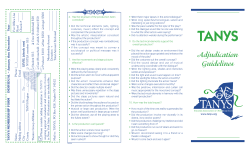 Adjudication Guidelines