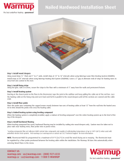 Nailed Hardwood Installation Sheet