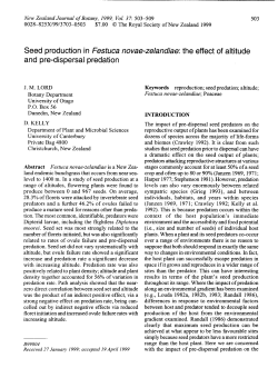 Seed production in Festuca novae-zelandiae: the effect of altitude