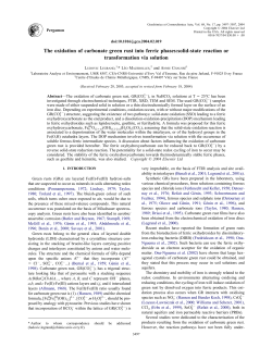 The oxidation of carbonate green rust into ferric phases:solid