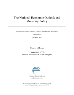 The National Economic Outlook and Monetary Policy