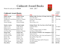 Caldecott List 2017 - American Fork City