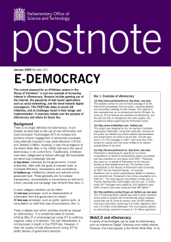 e-democracy - Parliament UK