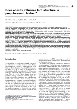 Does obesity influence foot structure in prepubescent